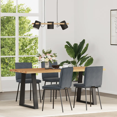 Chaises Bond — Velours · Gris foncé