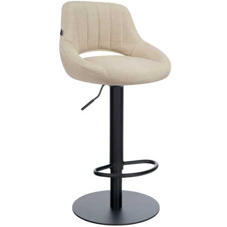 Tabouret de bar Mott — Tissu · Crème