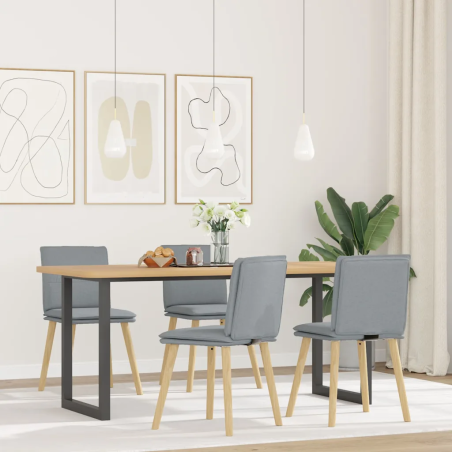 Chaises Carmine — Tissu · Gris clair