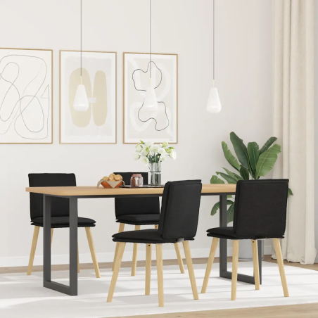 Chaises Carmine — Tissu · Noir