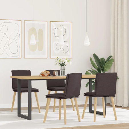 Chaises Carmine — Tissu · Marron foncé