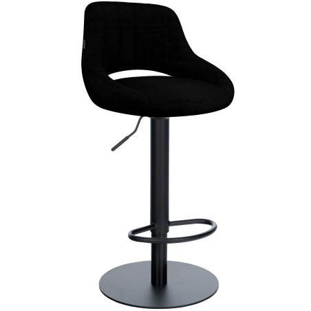 Tabouret de bar Mott — Tissu · Noir