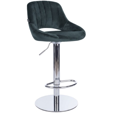 Tabouret de bar Mott — Velours · Gris foncé