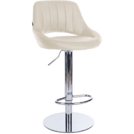 Tabouret de bar Mott — Similicuir · Crème