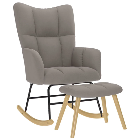 Fauteuil à bascule Verneuil tissu — Tissu · Taupe