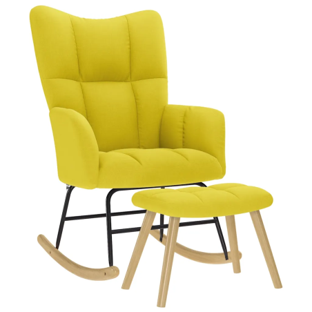 Fauteuil à bascule Verneuil tissu — Tissu · Jaune