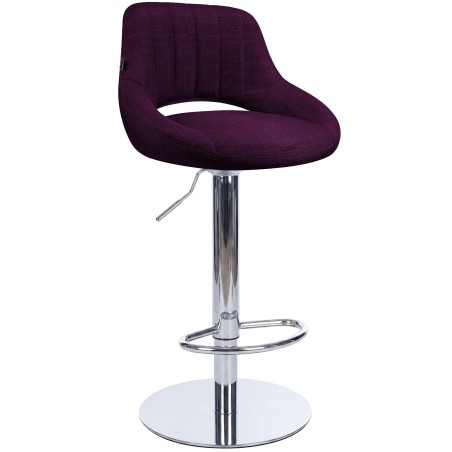 Tabouret de bar Mott — Tissu · Violet