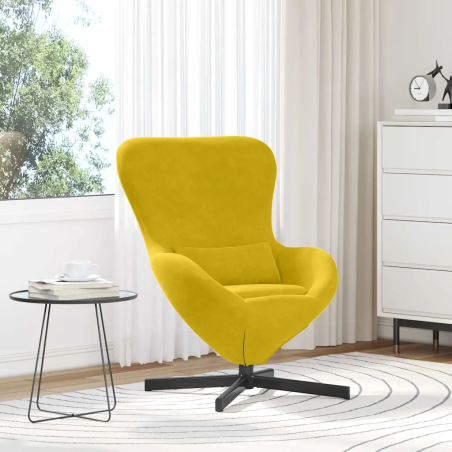Fauteuil Buci — Velours · Jaune