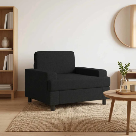 Fauteuil Assas — Tissu · Noir
