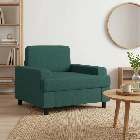 Fauteuil Assas — Tissu · Vert foncé
