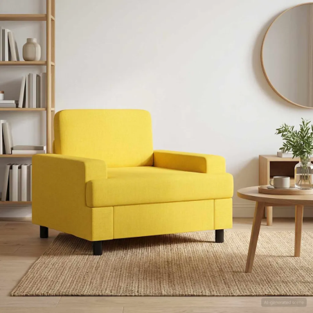 Fauteuil Assas — Tissu · Jaune