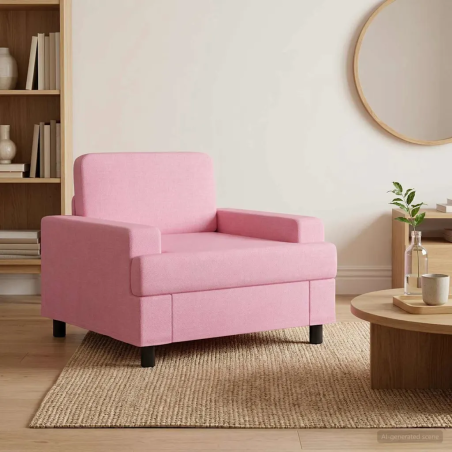 Fauteuil Assas — Tissu · Rose