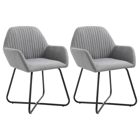 Chaises Barrow — Tissu · Gris clair