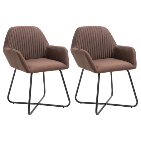 Chaises Barrow — Tissu · Marron
