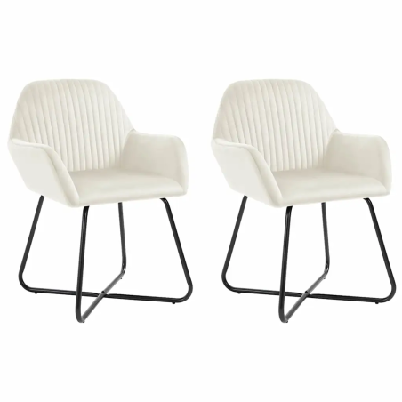 Chaises Barrow — Velours · Crème