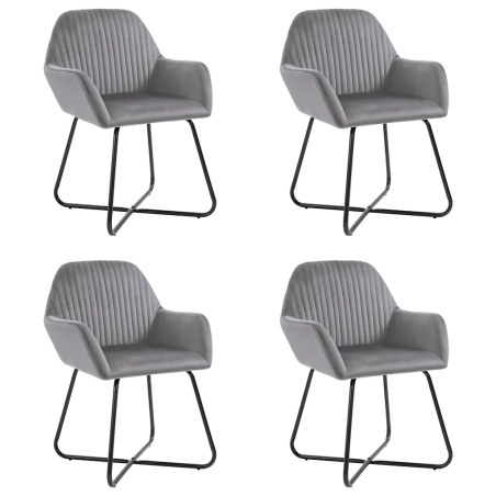 Chaises Barrow — Velours · Gris