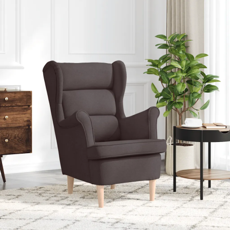 Fauteuil Varenne — Tissu · Marron foncé