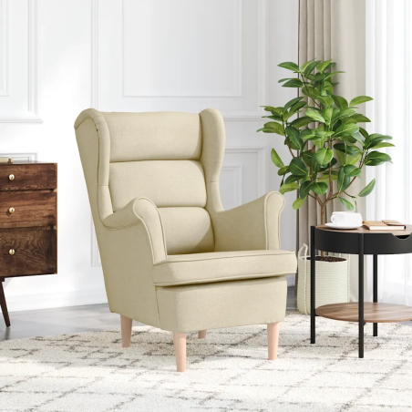 Fauteuil Varenne — Tissu · Crème