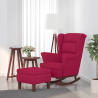 Fauteuil à bascule Tournon velours avec tabouret