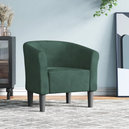 Fauteuil Dauphine — Velours · Vert foncé