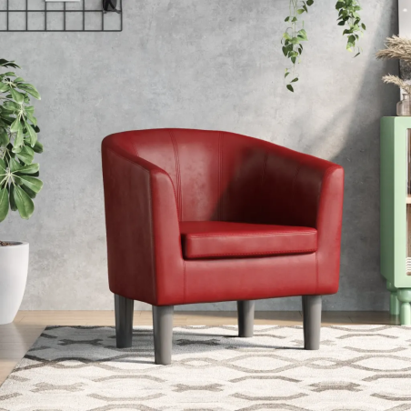 Fauteuil Dauphine — Similicuir · Bordeaux