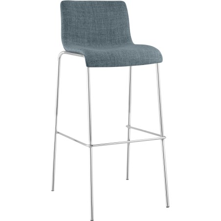 Tabouret de bar Bowery — Tissu · Bleu