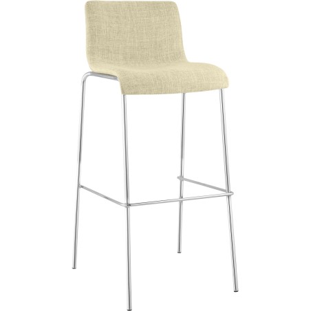Tabouret de bar Bowery — Tissu · Crème