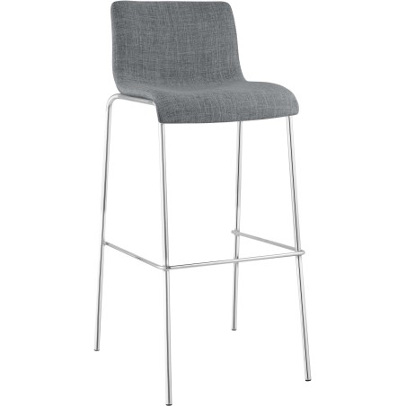 Tabouret de bar Bowery — Tissu · Gris clair