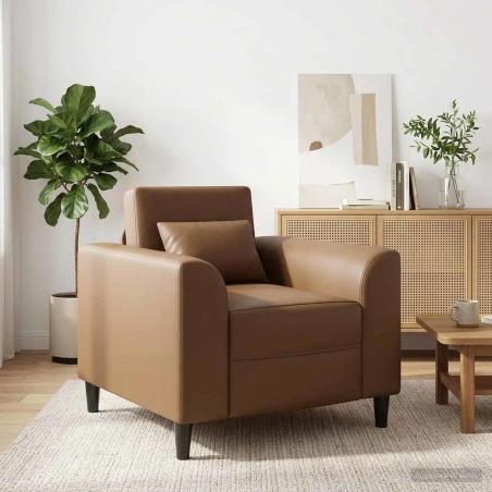 Fauteuil Fleurus — Similicuir · Cappuccino