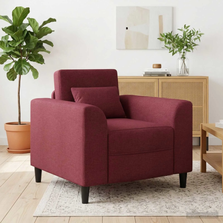 Fauteuil Fleurus — Tissu · Bordeaux