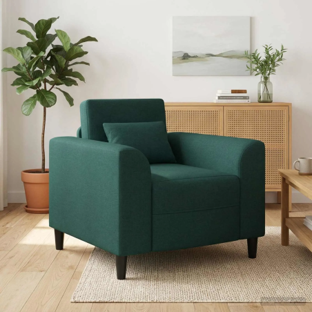 Fauteuil Fleurus — Tissu · Vert foncé
