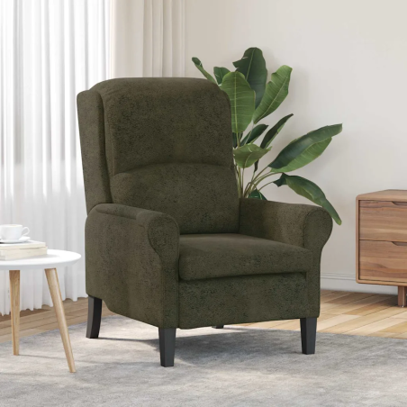 Fauteuil Jacob — Similicuir · Vert armée