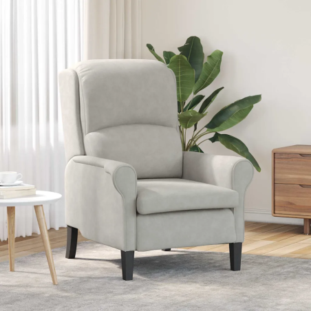 Fauteuil Jacob — Microfibre · Gris clair