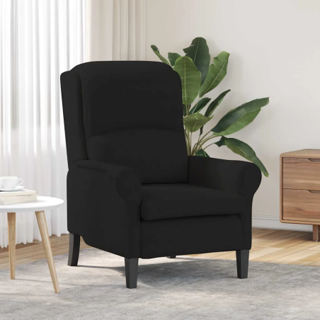 Fauteuil Jacob — Microfibre · Noir