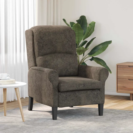 Fauteuil Jacob — Similicuir · Gris foncé