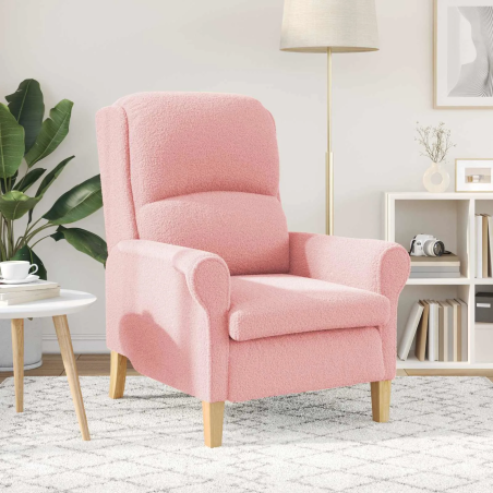 Fauteuil Jacob — Sherpa · Rose
