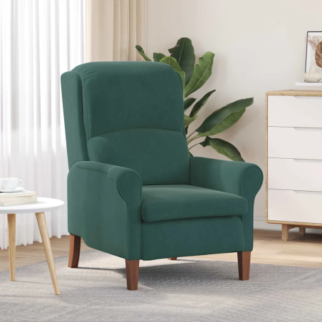 Fauteuil Jacob — Velours · Vert foncé