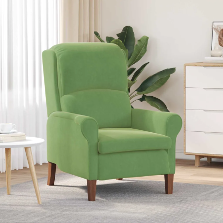 Fauteuil Jacob — Velours · Vert clair
