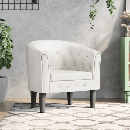 Fauteuil Guénégaud — Similicuir · Blanc