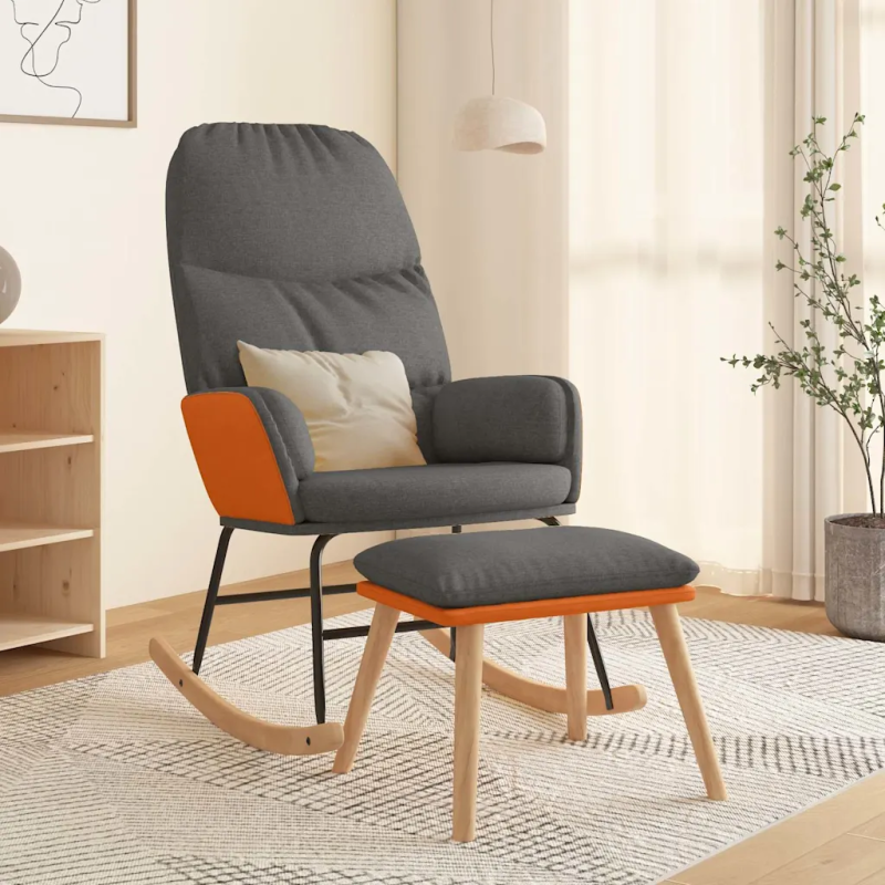 Fauteuil à bascule Richelieu avec repose-pied