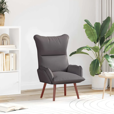 Fauteuil Bretagne — Similicuir · Gris