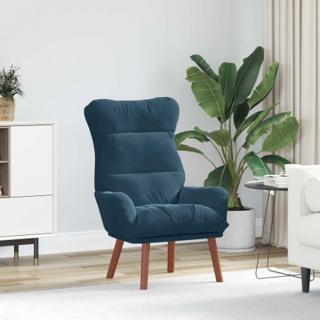 Fauteuil Bretagne — Velours · Bleu