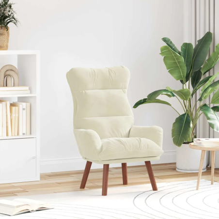 Fauteuil Bretagne — Velours · Crème