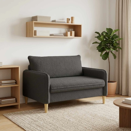 Fauteuil Beaune — Bouclé · Gris foncé