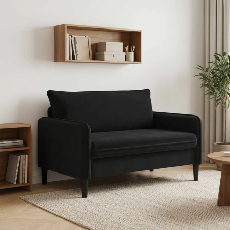Fauteuil Beaune — Velours · Noir