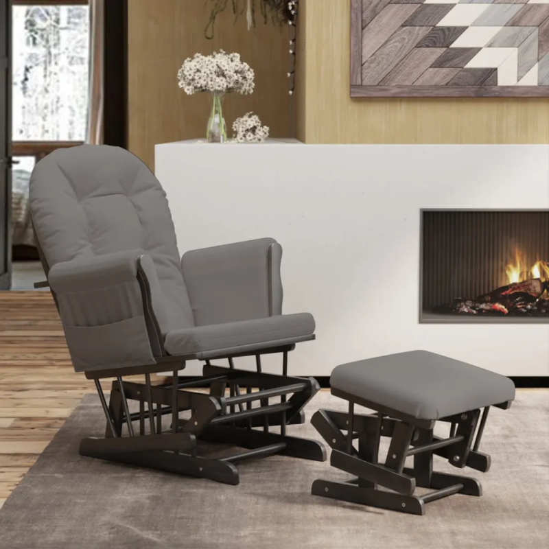 Fauteuil à bascule Cherche-Midi avec repose-pied