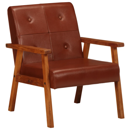Fauteuil Lepic — Cuir · Marron
