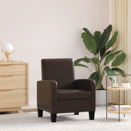 Fauteuil Lappe — Similicuir · Marron