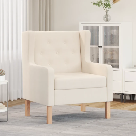 Fauteuil Ravignan — Tissu · Blanc