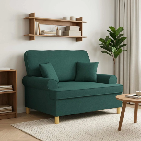Fauteuil Sévigné XXL — Tissu · Vert foncé